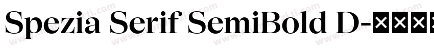 Spezia Serif SemiBold D字体转换